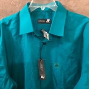 Big&Tall Emerald Green J Ferrar Dress Shirt 18 38/
